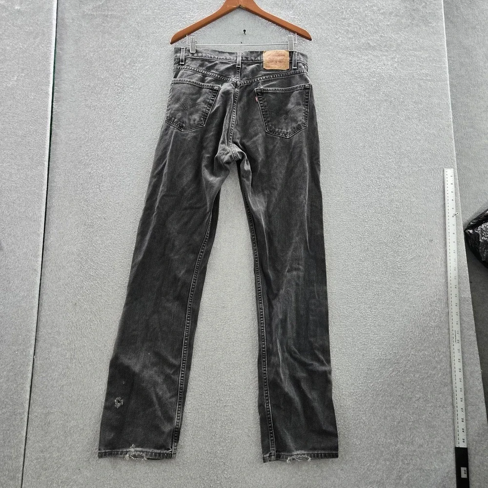 VINTAGE Levi's 505 Men Jeans 34X36 Gray Denim Regular Straight 34